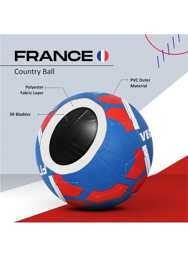 Vector X France-RB-5 Football – Size 5, Red & Blue Soccer Ball for Training & Match Play, Durable - Image 4