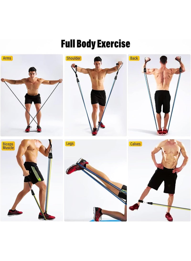 SportQ Premium Resistance Bands Set – Resistance Levels 10 to 30 Pounds – Alternative to Home Gym for Full Body Strengthening, Toning and Fitness at Home or Travel - Image 3