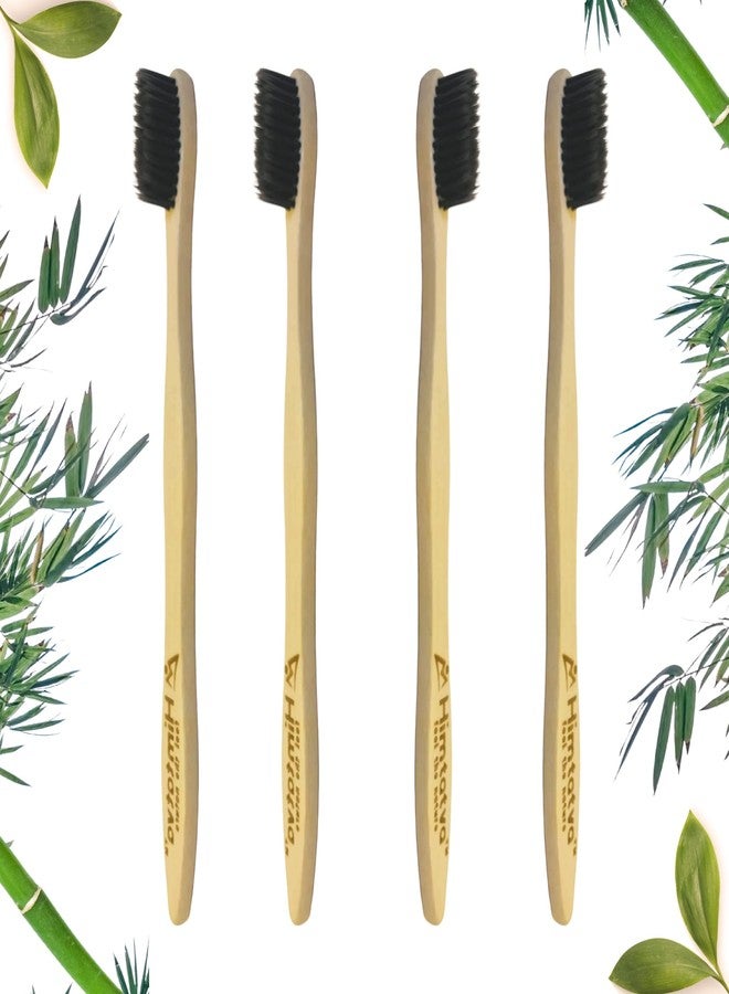 Himtatva Organic Bamboo Ultrasoft Toothbrush for Kids I Available in 2,3 and 4 packs I Eco-Friendly I Degrades within 3-6 months I Keeps your Teeth and Planet Clean I 15 CMs in length suitable for kids (3) - Image 1