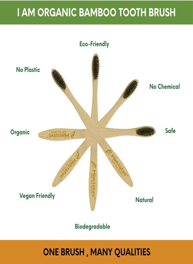 Himtatva Organic Bamboo Ultrasoft Toothbrush for Kids I Available in 2,3 and 4 packs I Eco-Friendly I Degrades within 3-6 months I Keeps your Teeth and Planet Clean I 15 CMs in length suitable for kids (3) - Image 2