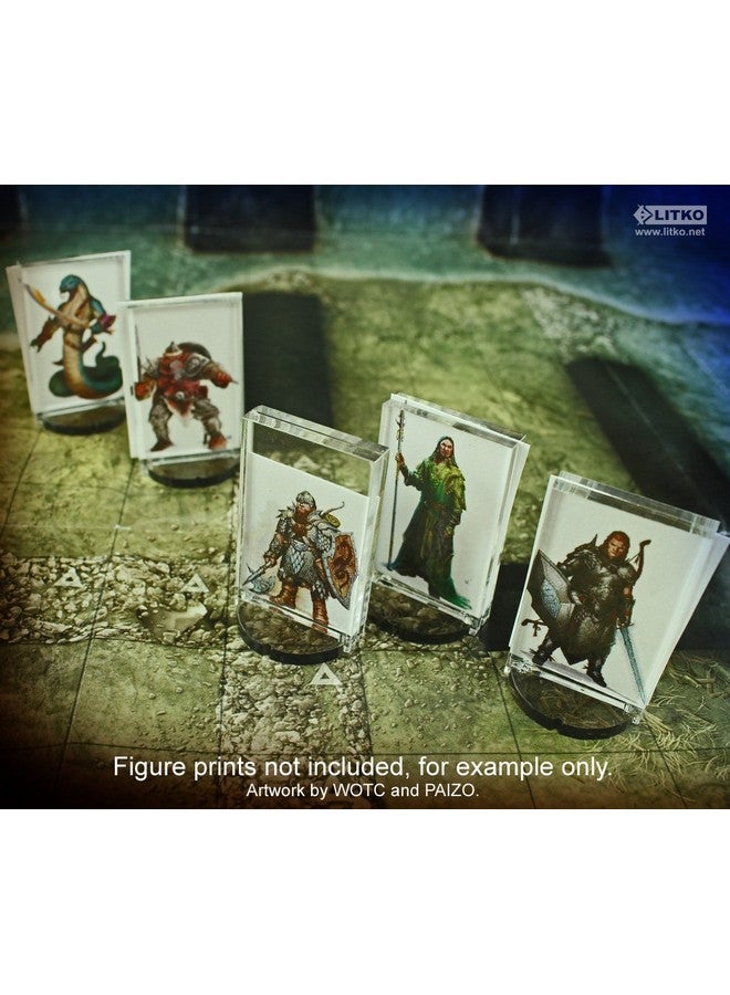 LITKO Paper Figure Holder | Game Card Holder | Paper Miniature Counter Bases (Circular Base, 1x1.5-Inch Slot) - Image 2