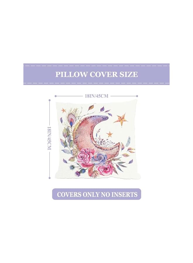 The Bros Ramadan Cushion Cover Set of 4 - Eid Moon Lantern Decorations for Home, Bed, Couch, Sofa, Car, Chair - 45x45 cm (18x18 In.) Multi-Color - Image 5