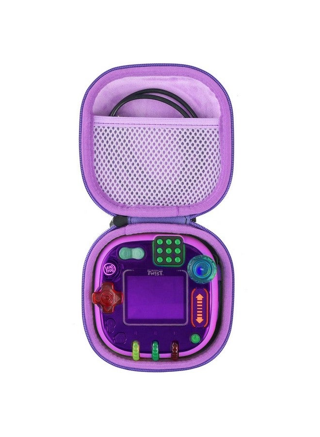 Co2Crea co2crea Hard Travel Case Replacement for Leapfrog Rockit Twist Handheld Learning Game (Black Case + Inside Purple) - Image 1