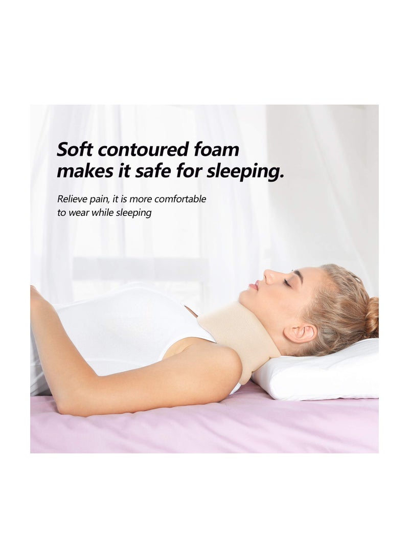 Soft Foam Neck Brace Universal Cervical Collar, Adjustable Neck Support Brace for Sleeping - Relieves Neck Pain and Spine Pressure, Neck Collar After Whiplash or Injury (3 Depth Collar, L) - Image 3