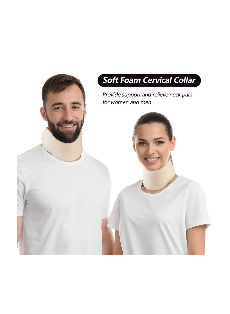 Soft Foam Neck Brace Universal Cervical Collar, Adjustable Neck Support Brace for Sleeping - Relieves Neck Pain and Spine Pressure, Neck Collar After Whiplash or Injury (3 Depth Collar, L) - Image 4