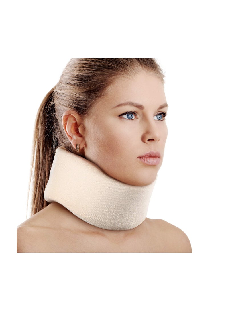 Soft Foam Neck Brace Universal Cervical Collar, Adjustable Neck Support Brace for Sleeping - Relieves Neck Pain and Spine Pressure, Neck Collar After Whiplash or Injury (3 Depth Collar, L) - Image 1