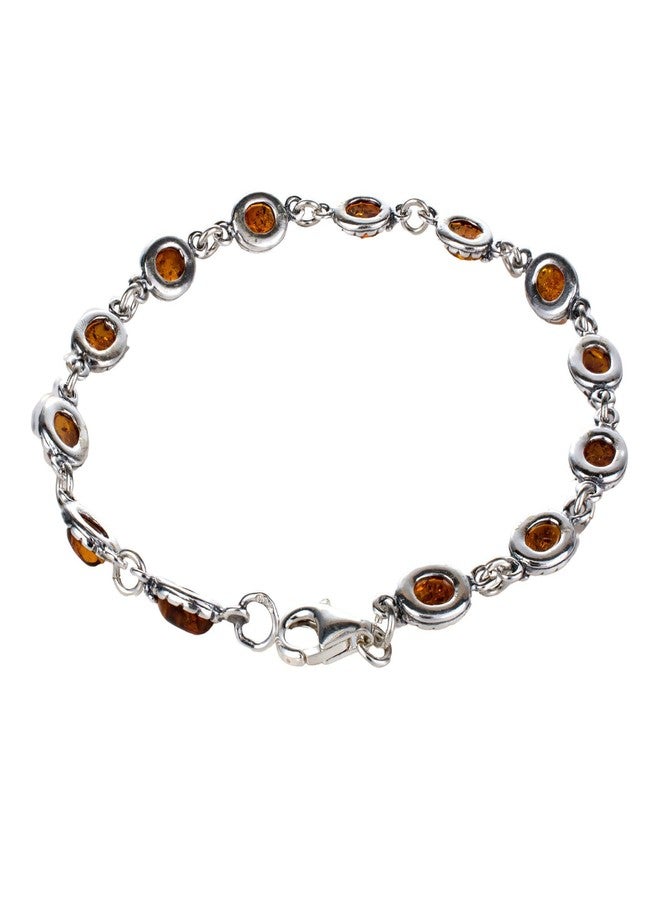 هوليداي غفت شوب سوار من الفضة الإسترلينية والعنبر البلطيقي بلون العسل، سوار من العنبر البلطيقي الأصلي للنساء، مجوهرات العنبر للنساء، أساور العنبر للبالغين، مجموعة الفضة الإسترلينية من HolidayGiftShops - Image 2