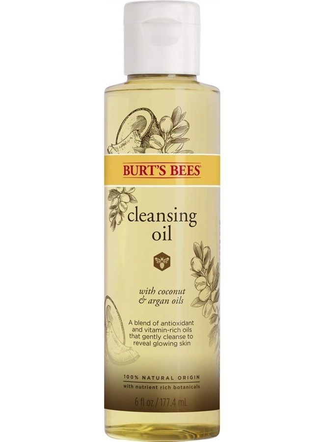 Burt's Bees 100% Natural Facial Cleansing Oil for Normal to Dry Skin, 6 Oz - Image 1