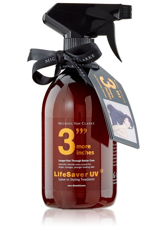 3 More Inches 3'''More Inches Lifesaver Uv Leavein Styling Treatment 500Ml 3 In 1 Moisturizing Uv Color Protection Frizzfree Beach Waves No Added Fragrance Silicone Feee Hair Care By Michael Van Clarke  - Image 2