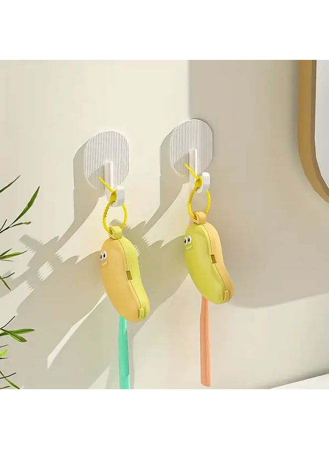 Banana Shaped Toothbrush Holder Travel Case Yellow Portable Dustproof Storage - Image 5