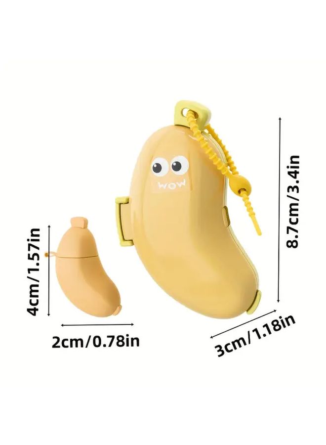 Banana Shaped Toothbrush Holder Travel Case Yellow Portable Dustproof Storage - Image 3