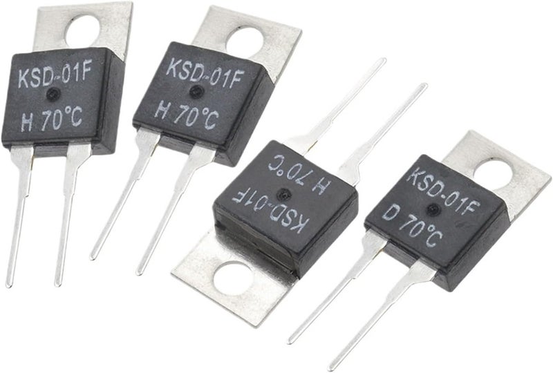 Limit Switch, KSD-01F Temperature Switch, Normally Open High Level, Closed Low, Operating Range 40℃-135℃,Microswitch(Normally Open,70c) - Image 2