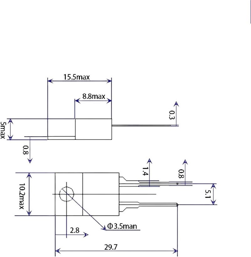 Limit Switch, KSD-01F Temperature Switch, Normally Open High Level, Closed Low, Operating Range 40℃-135℃,Microswitch(Normally Open,70c) - Image 3