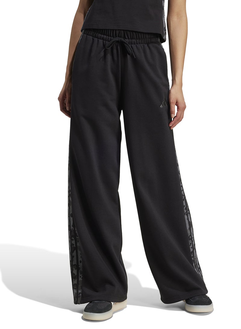Adidas 3-Stripe Animal Printed Open Hem Joggers - Image 1