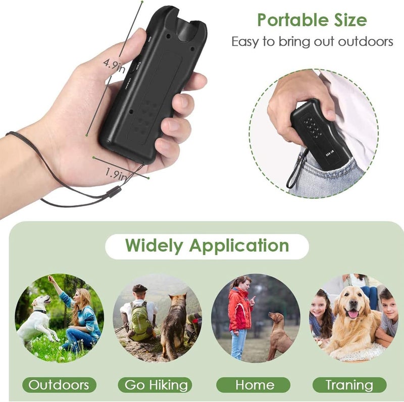KASTWAVE 3 in 1 Anti-Barking Device - Handheld Dog Repellent and Ultrasonic Deterrent With Dual Strobe LED Flashlight for Training - Image 5