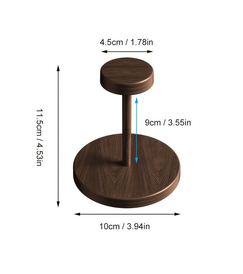 Walnut Grain Disposable Cup Holder Rack 1pc ABS Plastic for Home Office Cafe - Image 4