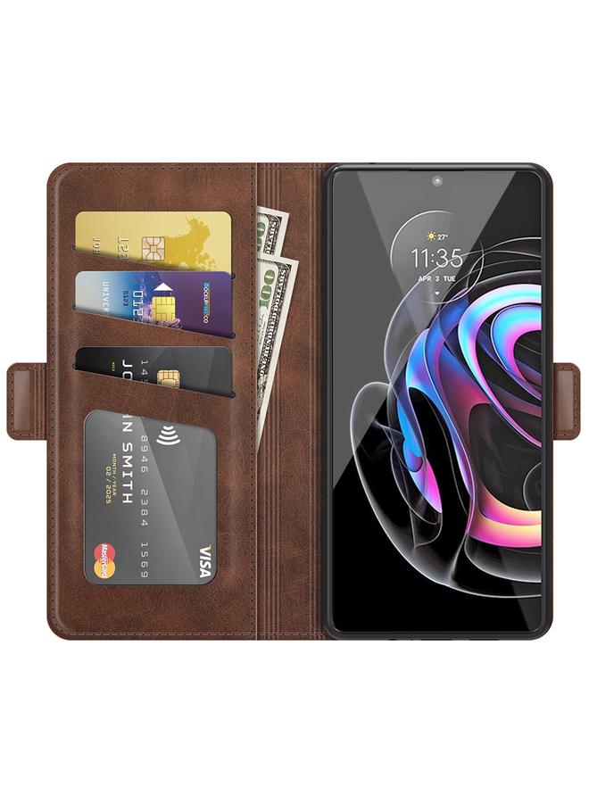 S-TOP Case For Motorola Edge 20 lite 5G Dual-side Magnetic Buckle Horizontal Flip Phone Leather Case with Holder & Card Slots & Wallet - Image 2