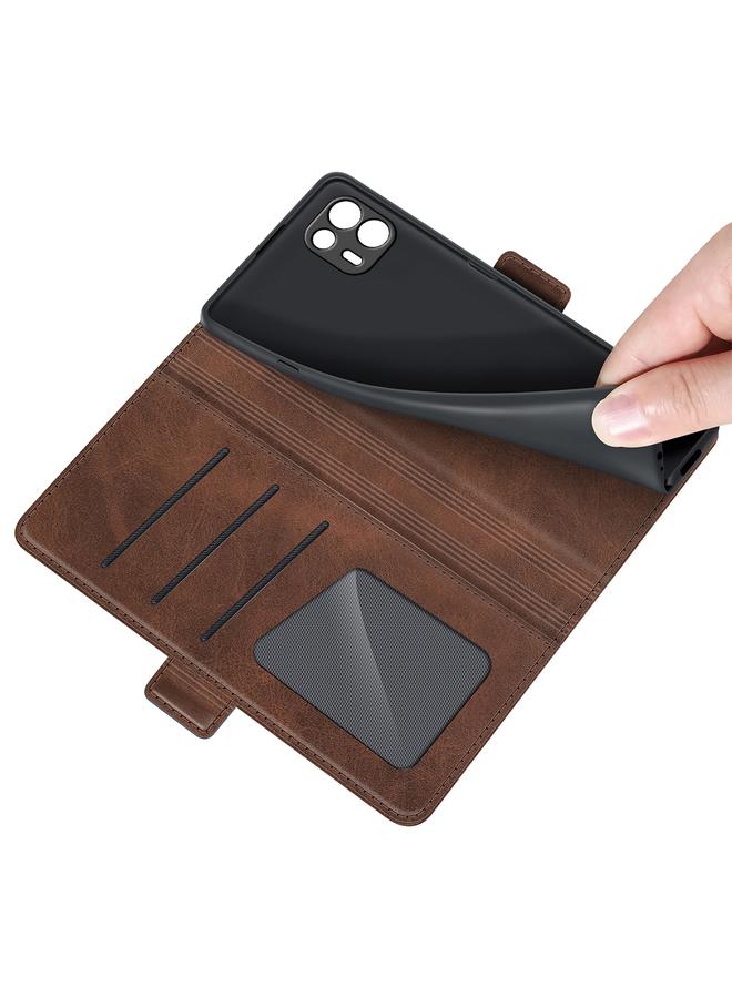 S-TOP Case For Motorola Edge 20 lite 5G Dual-side Magnetic Buckle Horizontal Flip Phone Leather Case with Holder & Card Slots & Wallet - Image 5