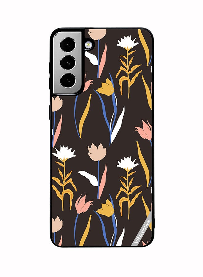 VR CREATIVE Protective Case Cover For Samsung Galaxy S21 FE 5G Abstract Simple Shape Flowers And Plants Seamless Pattern Design Multicolour - Image 1