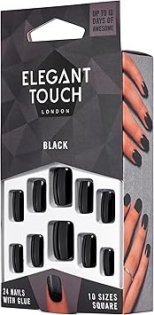ELEGANT TOUCH أظافر بلون أسود من إيلغنت تاتش كور كولور - Image 2