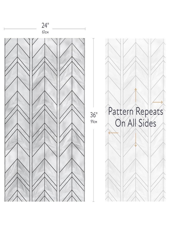 آرت سكيب فيلم Artscape Chevron | فيلم نافذة للخصوصية بنمط زجاج معشق | غير لاصق ويوفر حماية من الأشعة فوق البنفسجية | سهل التركيب والإزالة | 24 × 36 بوصة | صنع في الولايات المتحدة الأمريكية - Image 3