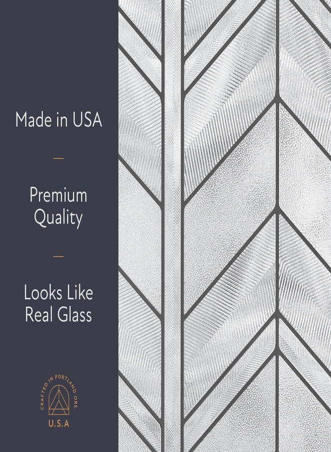 آرت سكيب فيلم Artscape Chevron | فيلم نافذة للخصوصية بنمط زجاج معشق | غير لاصق ويوفر حماية من الأشعة فوق البنفسجية | سهل التركيب والإزالة | 24 × 36 بوصة | صنع في الولايات المتحدة الأمريكية - Image 5