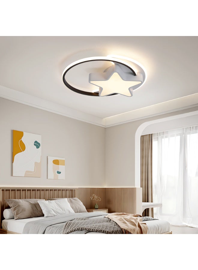 YATAI LIGHTING مصباح سقف LED دائري 120 واط، تصميم نجمي حديث مع جهاز تحكم عن بعد، إضاءة قابلة للتعتيم بثلاثة ألوان (3000K-6000K)، سطوع قابل للتعديل لغرفة النوم، غرفة المعيشة، غرفة الطعام - Image 5