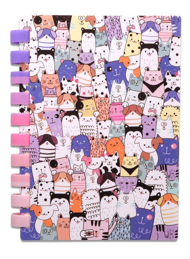 DOODLE A5 Soft Wiro Refilable Notebook Diary | Soft Spiral for Comfortable Writing | 160 Ruled Pages, 80 GSM | Perfect for School, College & Office Use - Cats Maze - Image 1