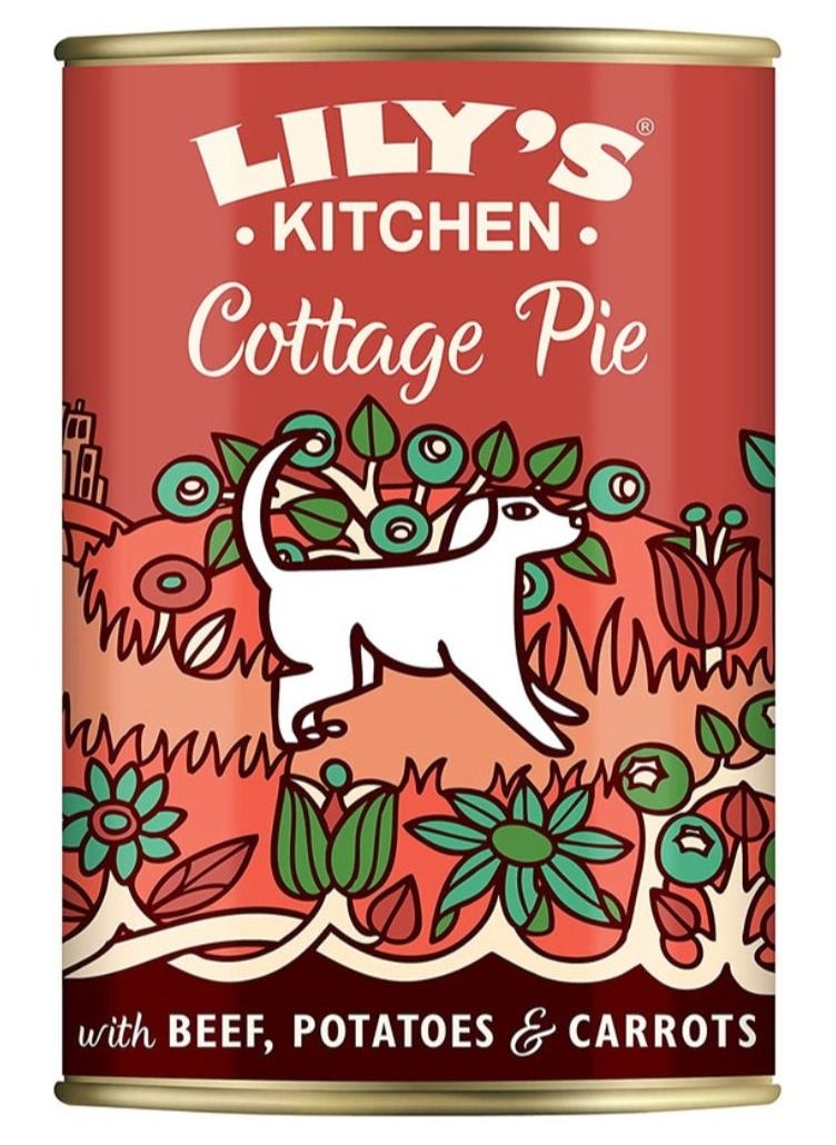 Lily's Kitchen Cottage Pie with Beef Potatoes and Carrots Dog Food 400g 