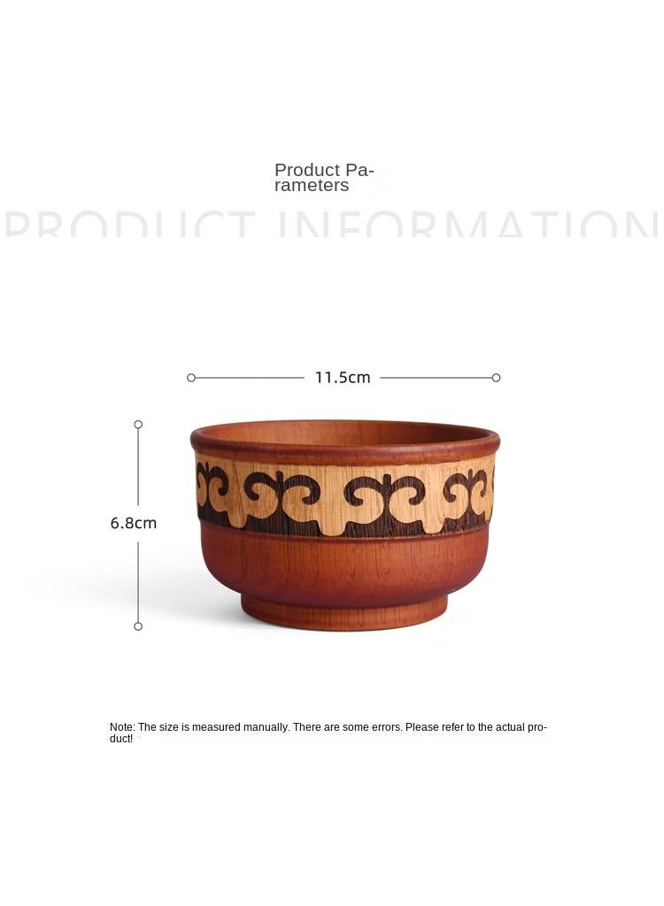general 5-Piece Wooden Bowl Wooden Milk Tea Bowl  - Image 2