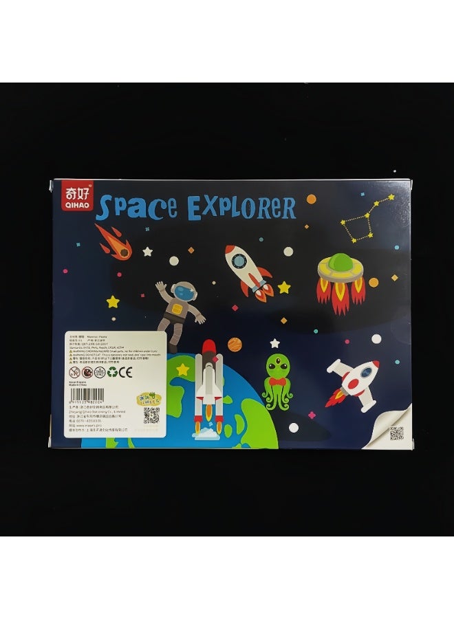 Qihao 21-Piece Space Eraser Set: Rockets, Astronauts, Planets | Educational Gift for Kids & Students - Image 3