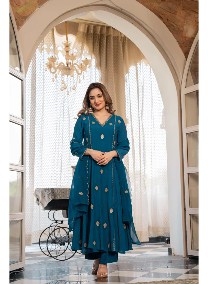 Premium AnarKali Kurta Set for Women with Dupatta & Pants | Indian Ethnic Wear | Anarkali Salwar Suit | Kurti Set Ladies | Festive, Wedding & Party Wear