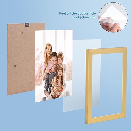 WIFTREY 5x7 Gold Picture Frame Bulk, Multi 5 x 7 Photo Frames for Wall Hanging or Tabletop Display, 18 Pack - Image 4