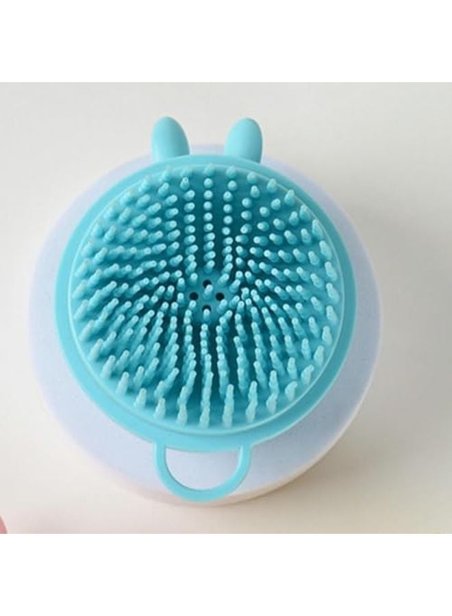 Blue Bunny Shape Dog Bath Brush Portable Pet Massaging Comb for Washing Grooming - Image 4