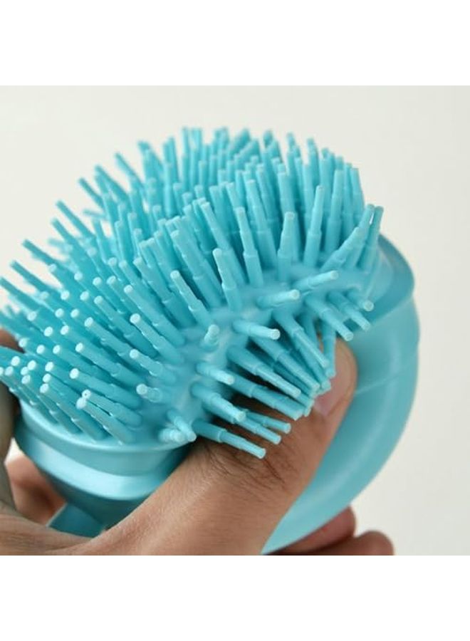 Blue Bunny Shape Dog Bath Brush Portable Pet Massaging Comb for Washing Grooming - Image 5