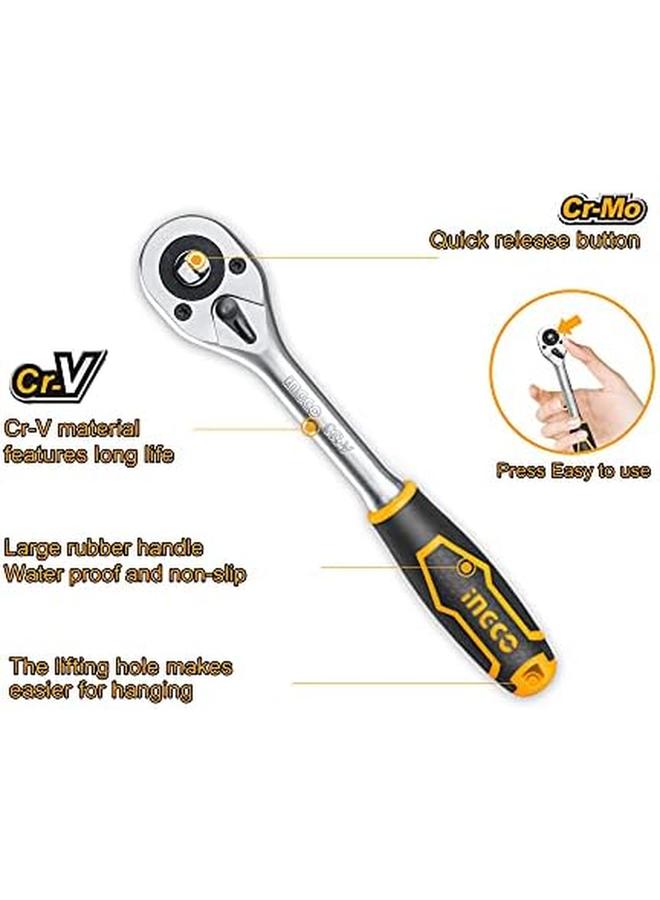 INGCO Hkts14122 Industrial Trade Grade Socket Set 12 Pieces 1 4 Inch Size - Image 4