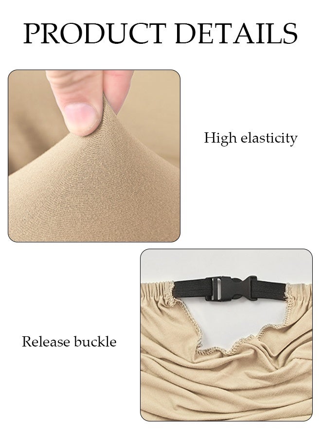 DUNISO غطاء كرسي ألعاب الكمبيوتر المكتبي 1 زوج من أغطية مسند الذراعين بوليستر قابل للإزالة واقي كرسي مريح مرن مقاوم للاهتراء أغطية مرنة قابلة للتمدد لكرسي الكمبيوتر المكتبي غطاء بدون كرسي - Image 2