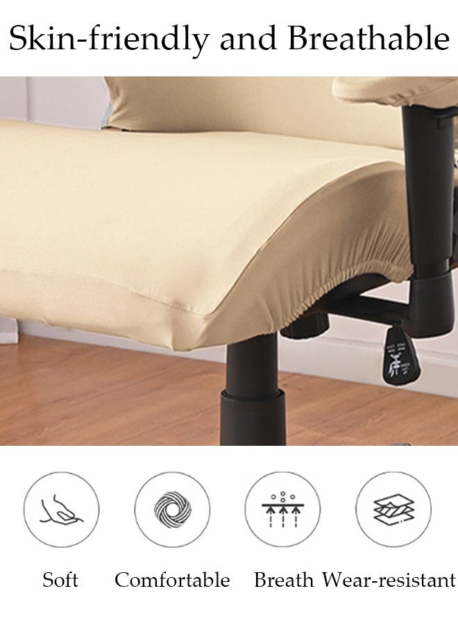 DUNISO غطاء كرسي ألعاب الكمبيوتر المكتبي 1 زوج من أغطية مسند الذراعين بوليستر قابل للإزالة واقي كرسي مريح مرن مقاوم للاهتراء أغطية مرنة قابلة للتمدد لكرسي الكمبيوتر المكتبي غطاء بدون كرسي - Image 4