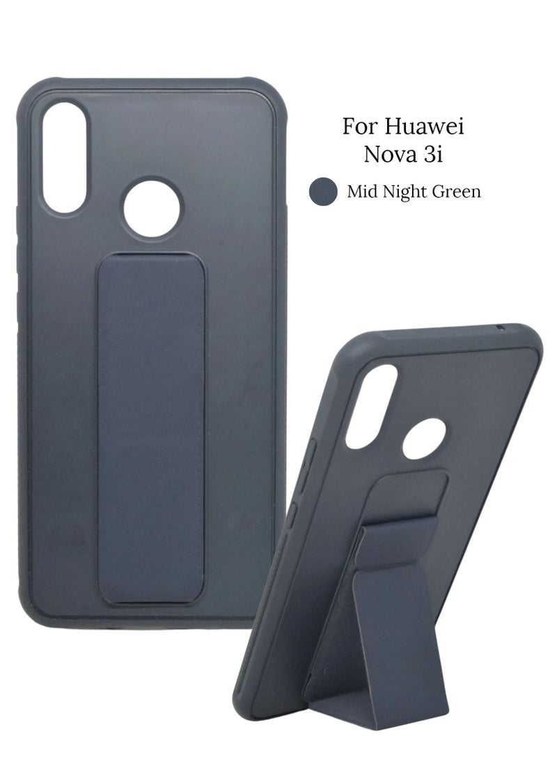 BORTONY Nova 3i Case, Fully Covered With Finger Grip Stand Holder Anti Slip Shockproof Protective Back Cover For Huawei Nova 3i - Image 1