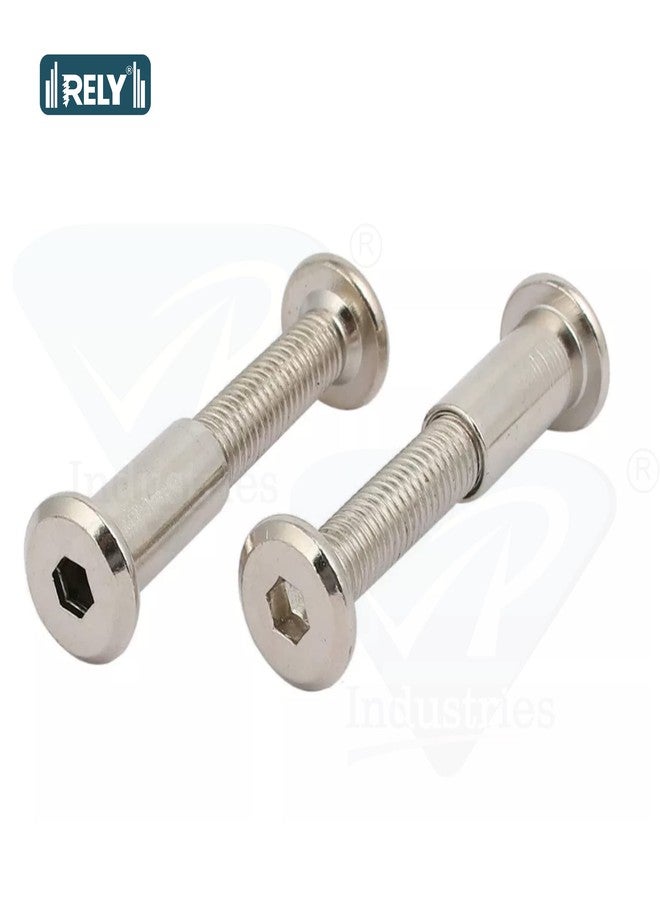 RELY+ Rely®⇒VP INDUSTRIES (Combo Set -20 Pcs) M6x40 mm Nickel Allen JCB Screw with JCB Female Sleeve Barrel Nut With Allen Key 1 Pc | Fastener for Joining Wood Boards, Cabinets, Cupboards,Chairs & Beds - Image 5