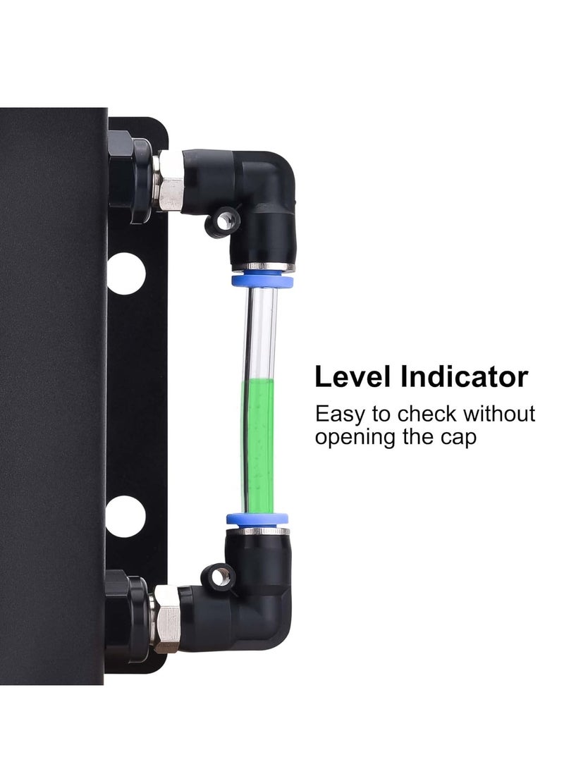 Generic Coolant Overflow Tank, Aluminum Radiator Tank, Reservoir Expansion Tank Universal 1L Black  - Image 4
