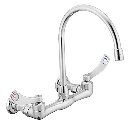 Moen Commercial M-DURA Chrome Two-Handle Wall Mount Kitchen or Utility Faucet, 8126 - Image 4