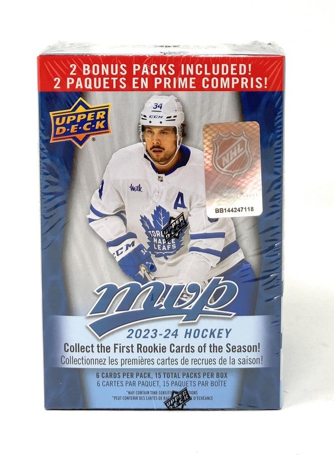 Upper Deck 2023-24 MVP Hockey Blaster Box (15 Packs of Hockey Cards) - Image 1