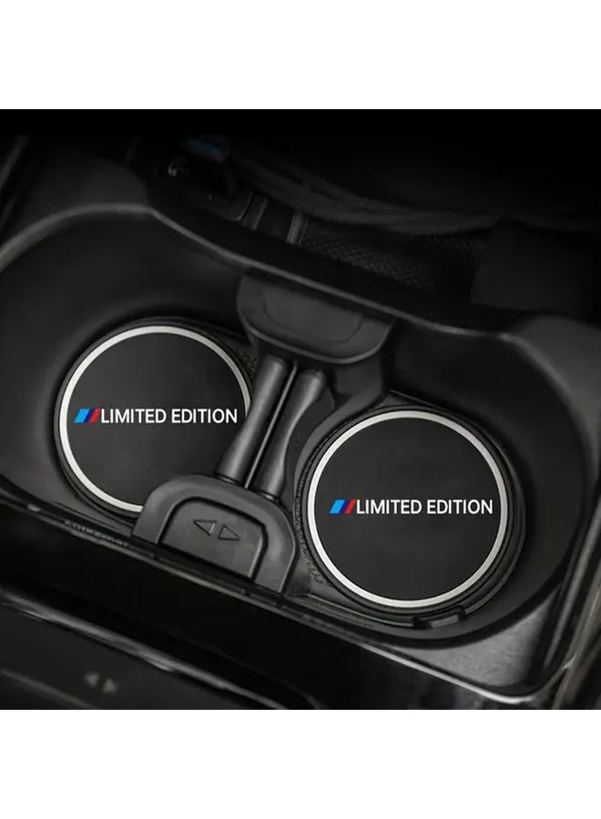 1 Pair Universal Car Cup Holder Pads LIMITED Three Colors Blue - Image 1
