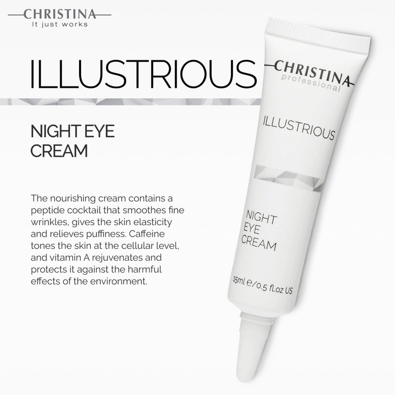-CHRISTINA- Illustrious Night Eye Cream with Retinol and Vitamin C | Under Eye Cream Revitalizes, Brightens, Nourishes the Skin | Night Cream for All Skin Types 15ml - Image 2