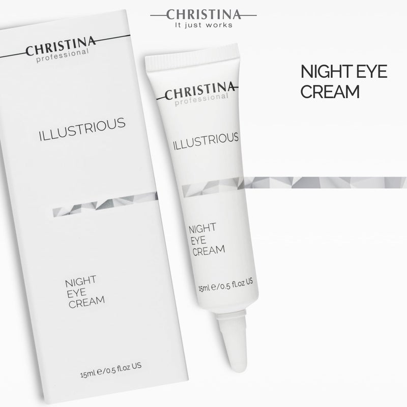 -CHRISTINA- Illustrious Night Eye Cream with Retinol and Vitamin C | Under Eye Cream Revitalizes, Brightens, Nourishes the Skin | Night Cream for All Skin Types 15ml - Image 5