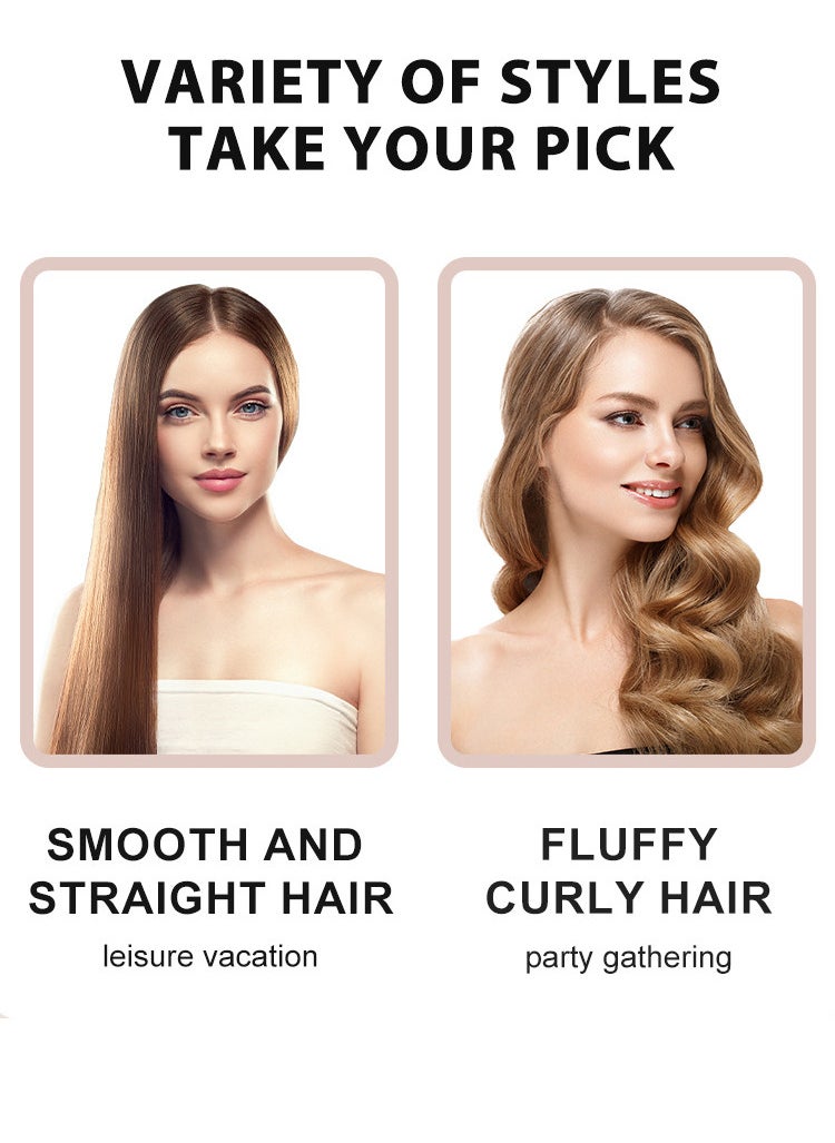 Joshberg 38mm Ceramic Curling Iron,Thermal Round Brush for Blowout Look, Heated Hair Curling Brush with Led Display, Curling Iron Styler with 10 Temperature Control, Dual Voltage for Travel, Rose Gold  - Image 3