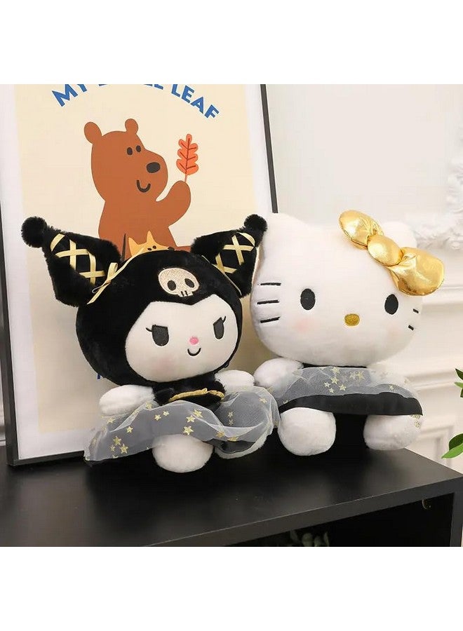 سكوبا مجموعة ألعاب محشوة من SCOOBA Kuroomii وHello Kitty، باللونين الأسود والأبيض، قطعتين - Image 2