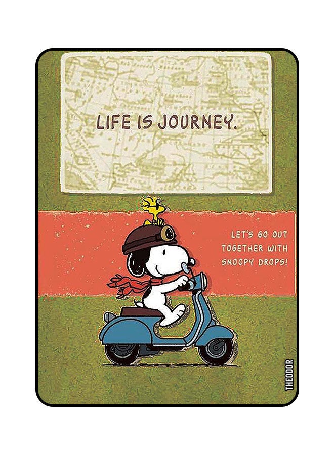 Theodor Protective Flip Case Cover For SAMSUNG GALAXY S6 LITE 2022 Snoopy riding scooter - Image 1