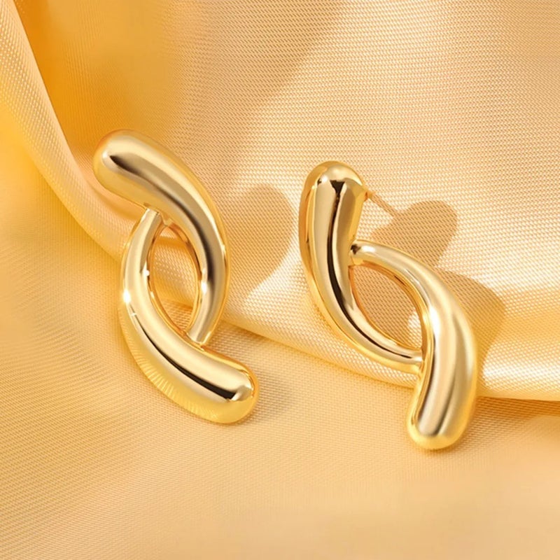 Golden Stainless Steel Earring - Image 1